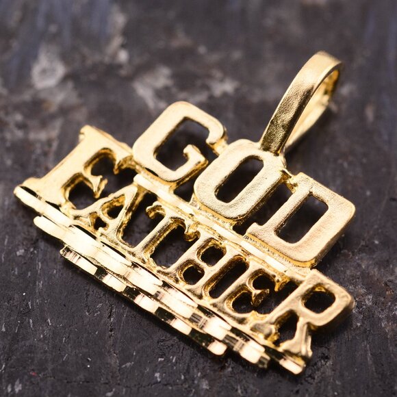 10K Gold Godfather Pendant - Picture 7 of 13